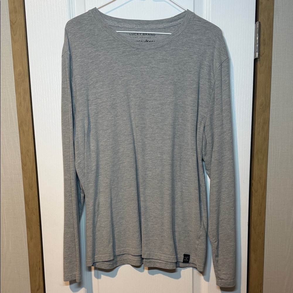 Lucky Brand Heather Gray Long Sleeve Tee